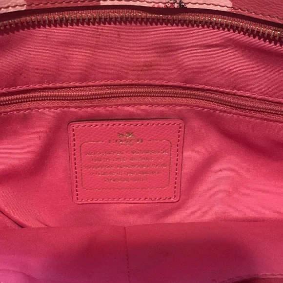 Pink floral Coach bag